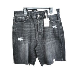 A.N.A Women's Bermuda Shorts Size 12 Highest Rise 90" Denim Color Black New